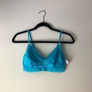 teal bralette
